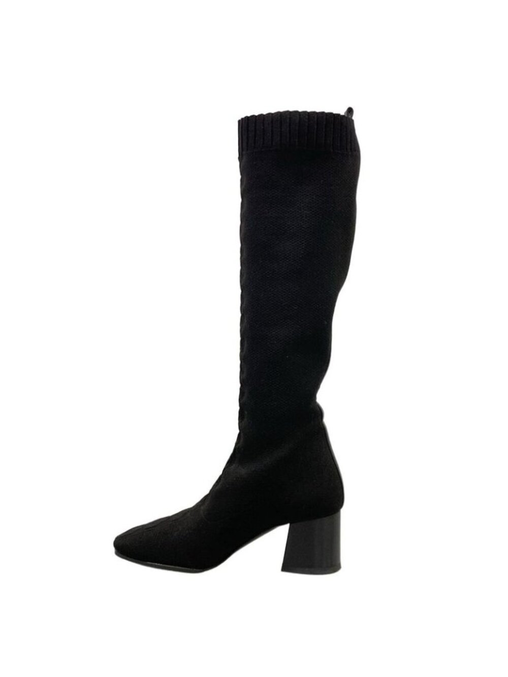 Hermes Long Boots 36.5 Fontaine 60 Black Leather - Picture 3 of 11